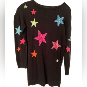 Place Kids Dress with Colorful Stars - Black